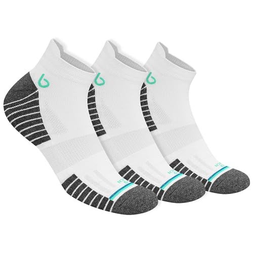 BAMBOS Bamboo Fibre Bamboo Ankle Length Socks For Men Anti-Microbial Ultra Soft Padded Ankle Socks, Pack Of 3 Eco White, Grey - Image 1