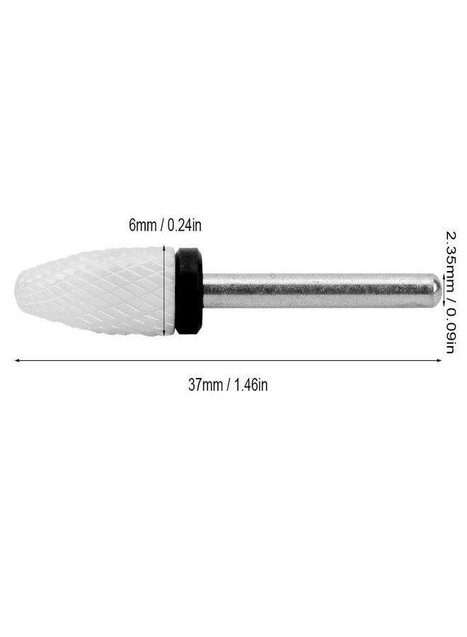 Walfront Ceramic Nail Drill Bit Corn-Head-Shape Professional Grinding Head for Nail Polishing(Black) - Image 2