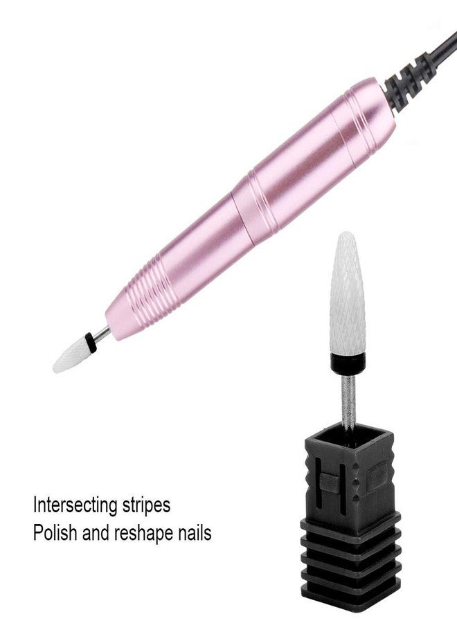Walfront Ceramic Nail Drill Bit Corn-Head-Shape Professional Grinding Head for Nail Polishing(Black) - Image 3