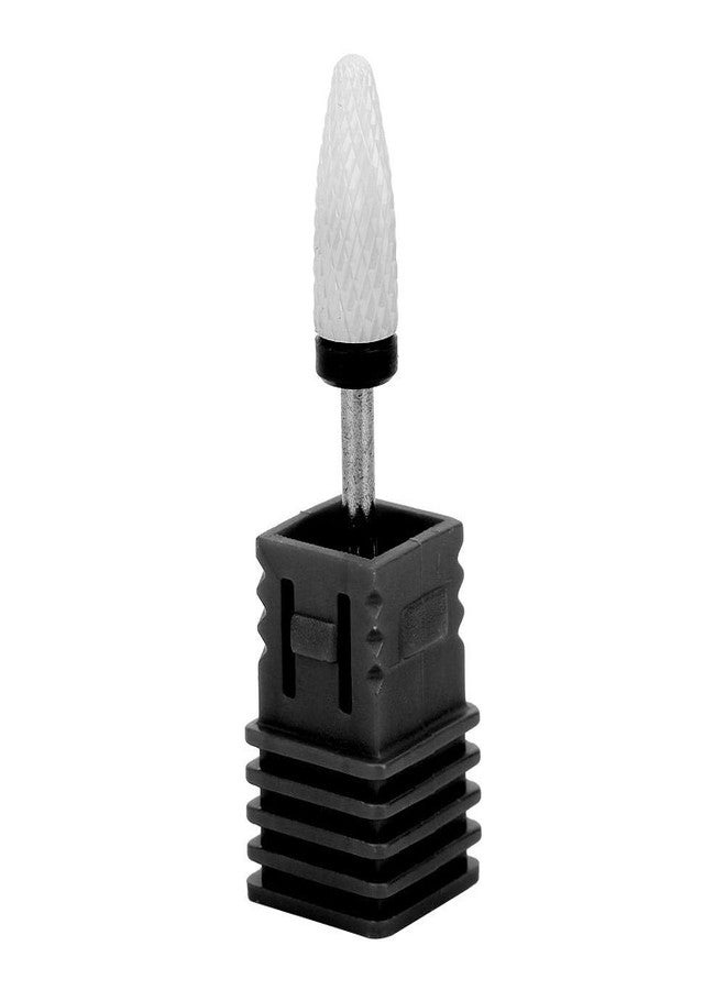 Walfront Ceramic Nail Drill Bit Corn-Head-Shape Professional Grinding Head for Nail Polishing(Black) - Image 1