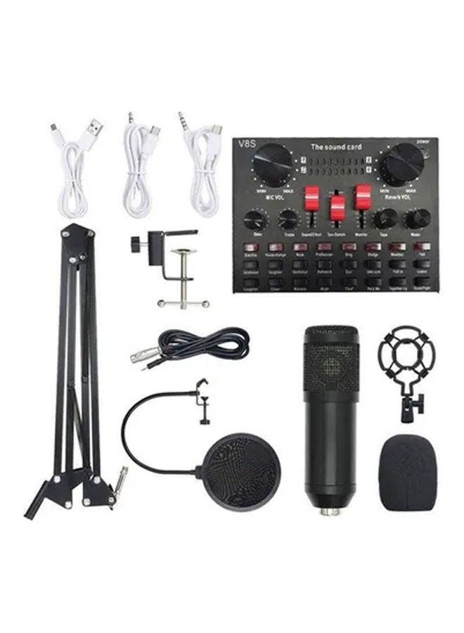 Arabest Professional Sound Card And Microphone Kit With Tripod Stand PSM-Mic01-BM800black Black - Image 1