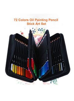 H&B 72 Colors Oil Painting Pencil Stick Art Set Kit Oil-based Soft Core for Children Kids Adults Artist Drawing Picturing Coloring Sketching Calligraphy Portable Present Gift  - Image 2