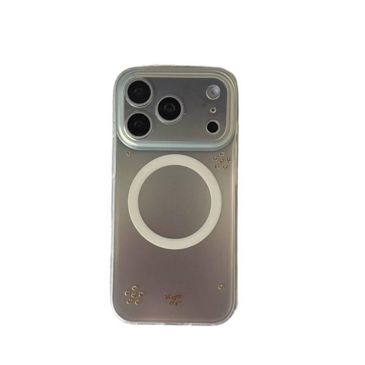 غطاء MagSafe بTPU لـ iPhone 15 / 15 Plus / 15 Pro / 15 Pro Max باللون أسود مغناطيسي من مادة TPU مع لون صلب مطفي ونقش ليزر منقط مع مقاوم للصدمات مع مغناطيس قوي مع حماية من السقوط - Image 1