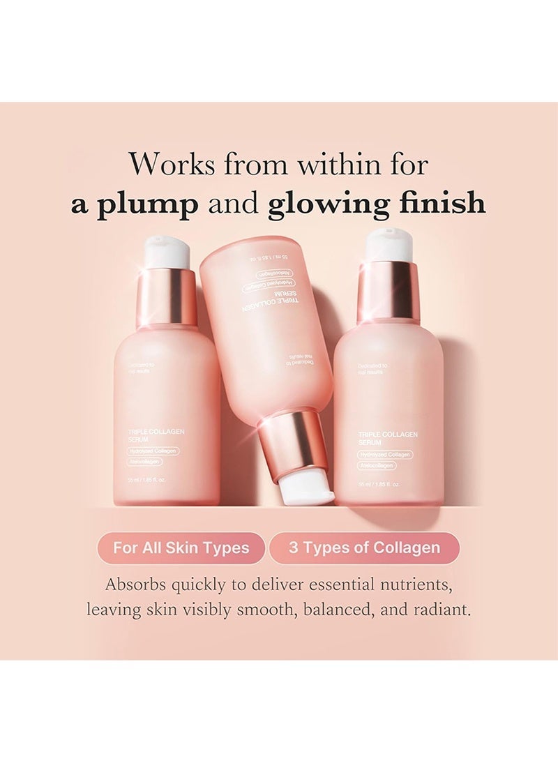 Triple Collagen Nourish and Hydrate Duo: Triple Collagen Cream and Triple Collagen Serum | Niacinamide, Hyaluronic Acid for Glowing, Fimer-Looking Skin - Image 3