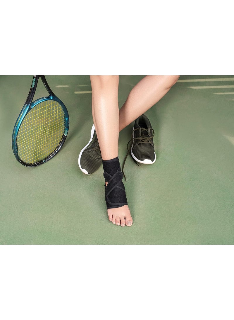 FOVERA Premium Ankle Support Compression Brace for Injuries, Ankle Protection | Adjustable Wrap for Pain Relief & Recovery, Ankle Band for Men & Women, Breathable Neoprene - 1 Pc, Universal Size - Image 5