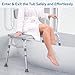 HOMLAND Tub Transfer Bench for Bathtub FSAHSA Eligible 400 lbs Heavy Duty Shower Chair with Backrest SlipResistant Feet Height Adjustable Shower Bench Shower Seat for Elderly and Disabled - Image 4