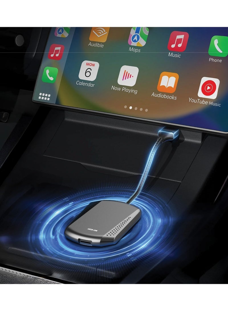 GREEN LION 2 IN 1 CarPlay Adapter 2GB RAM 16GB Rom / Wireless Car Play and Android Auto / Dual-Band WiFi & Bluetooth / Play Google Play, YouTube, Netflix / OTA Upgrades - Black  - Image 2