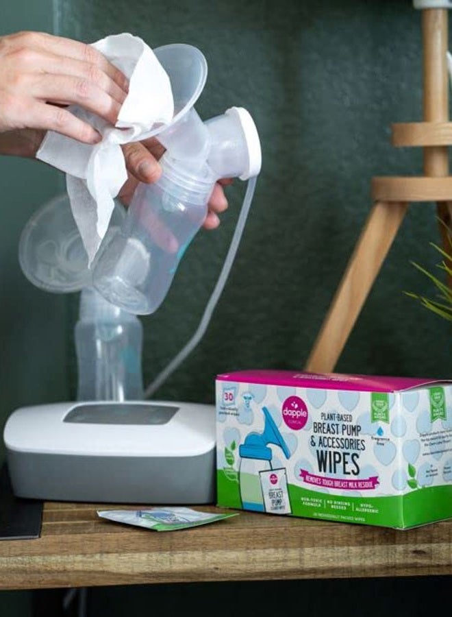 dapple مناديل مضخة الثدي للأطفال، مضادة للحساسية ومصنوعة من النباتات، تزيل بقايا الحليب، لا تترك طعم، فردية، خالية من العطور، 25 قطعة (عبوة من 1) - Image 3