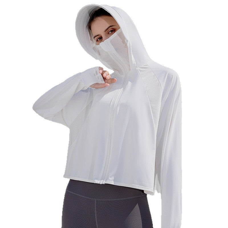 Women's UPF50+ Sun Protection Hooded Jacket - Lightweight Breathable Short Cardigan - Image 5