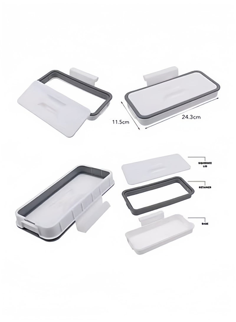 Halamodo Over Cabinet Plastic Bag Holder,Portable Multifunctional Door Back Trash Bag Rack for Kitchen Organization,Easy to Install,High Load Bearing,Space Saving Design - Image 3