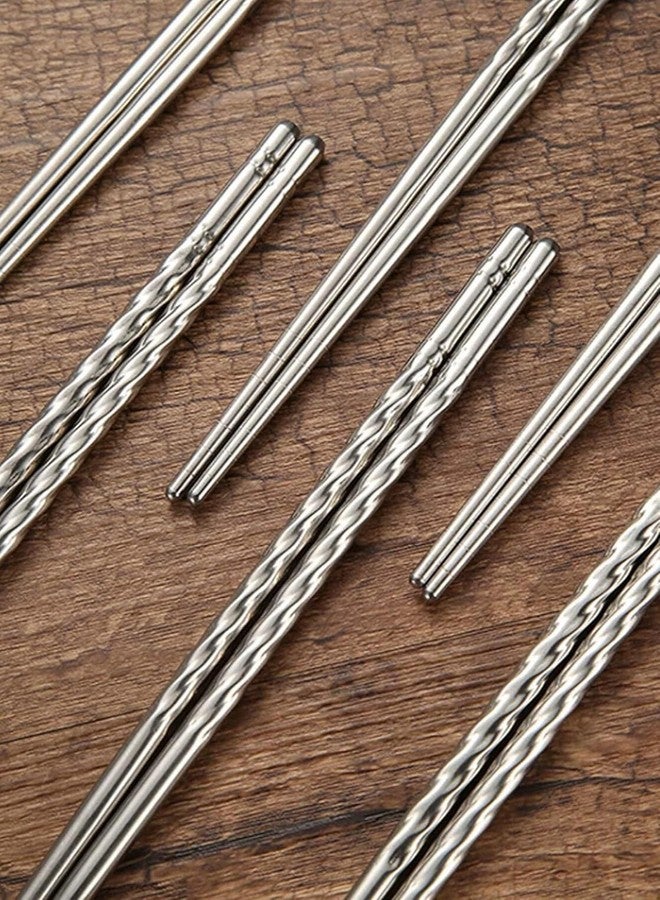 PALIWAL CREATION Reusable Stainless Steel Chopsticks, 10 Pairs, Dishwasher Safe, Lightweight - Image 1