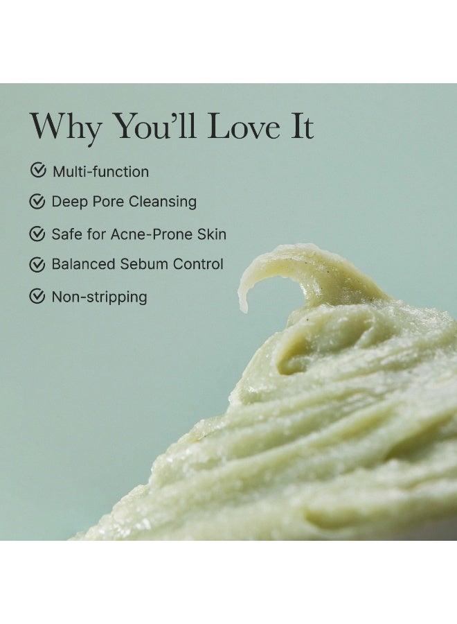arena Arencia - Korean Rice Mochi Face Cleanser - Face Mask, Foaming Cleanser, Gentle Scrub All in One - Deep Cleansing, Moisturizing, Pore Minimizing, Removing Blackhead- with Rice Water & Green Tea, Mugwort - Image 3