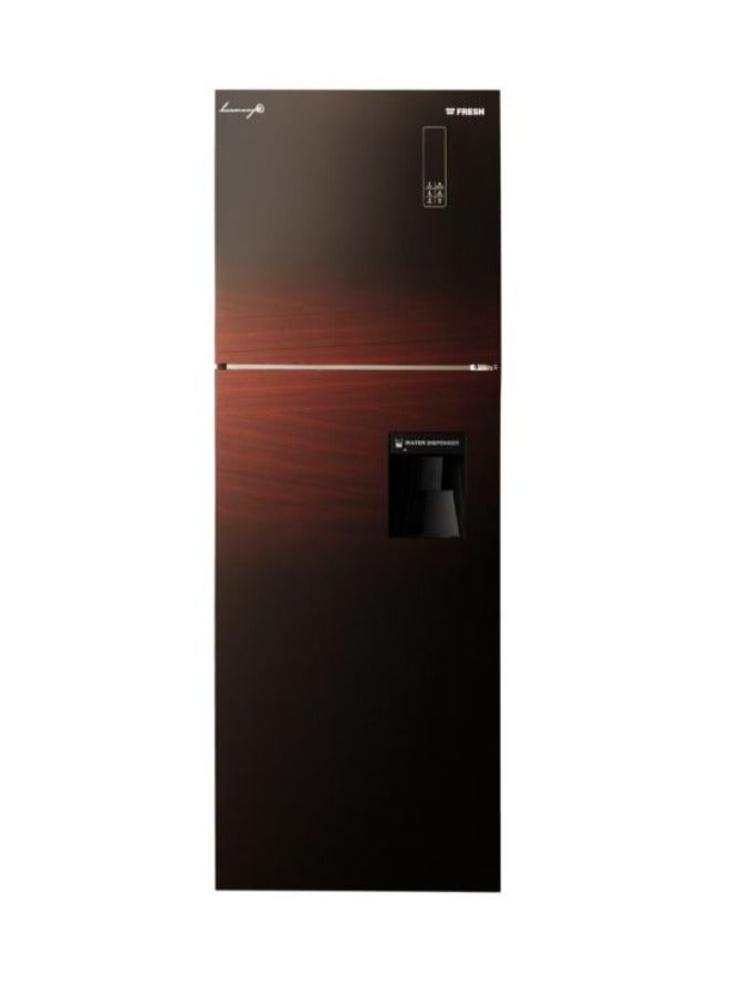 Refrigerator with Glass Cooler, Burgundy Color, 426 Liters -FNT-DR540YGDR