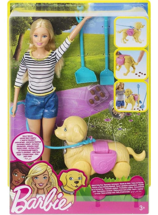 Barbie Walk & Potty Pup, Blonde For Girls - Image 3