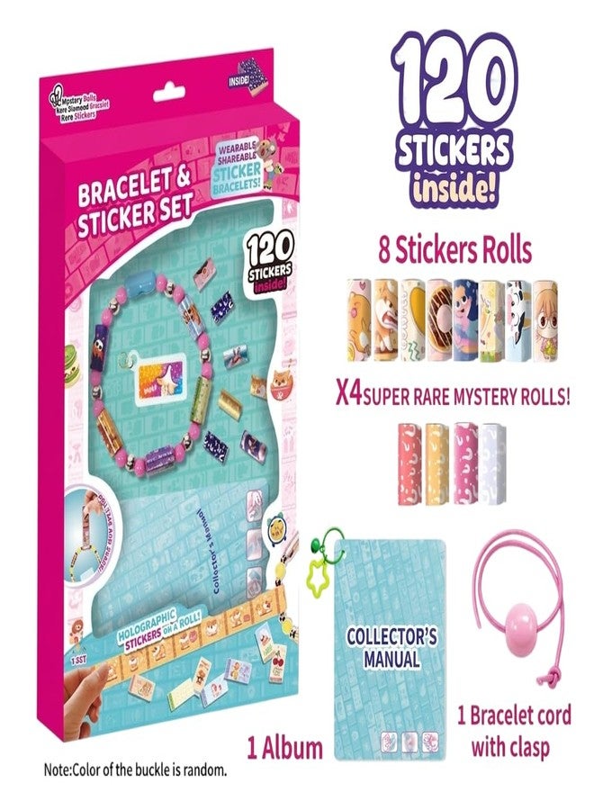 ONOTIC Sticker Roll Bracelet, DIY Sticker Roll Bracelet, Holographic Sticker Pull Tear and Share Wearable Shareable Sticker Bracelet (120 Sticker) - Image 5