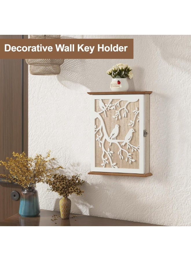 SUNSAR Key Holder for Wall Key Holder Wall Mount, Key Hooks Hanging Key Rack Wall Key Holder, Wood Key Hanger Wall Mount Key Organizer with 6 Key Hooks for Home Decor Office Entryway Hallway - Image 4