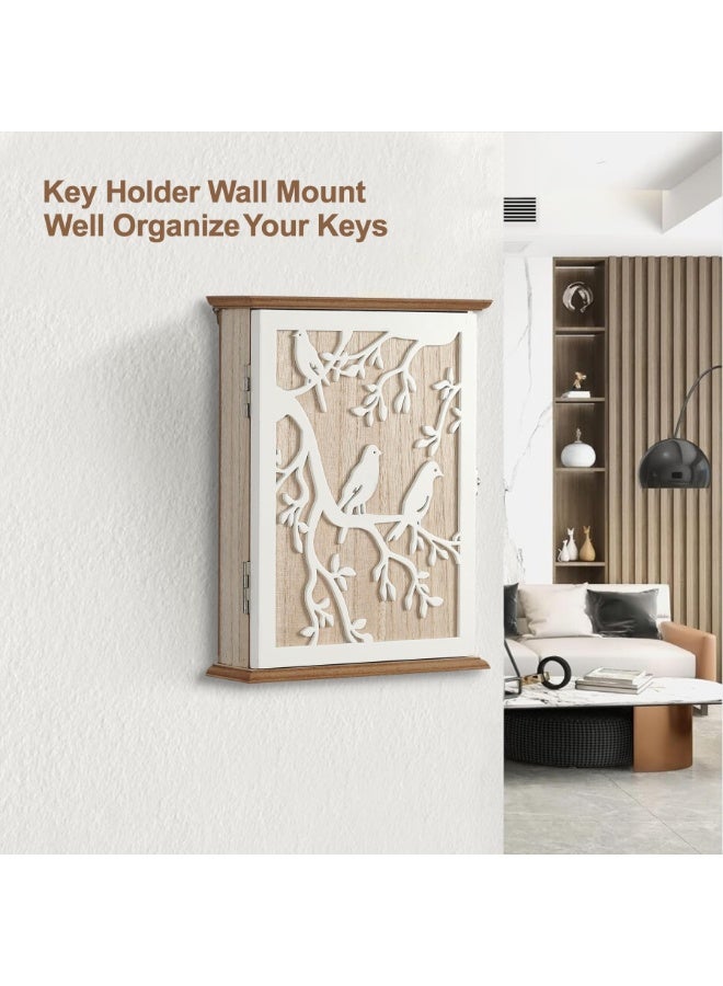 SUNSAR Key Holder for Wall Key Holder Wall Mount, Key Hooks Hanging Key Rack Wall Key Holder, Wood Key Hanger Wall Mount Key Organizer with 6 Key Hooks for Home Decor Office Entryway Hallway - Image 5