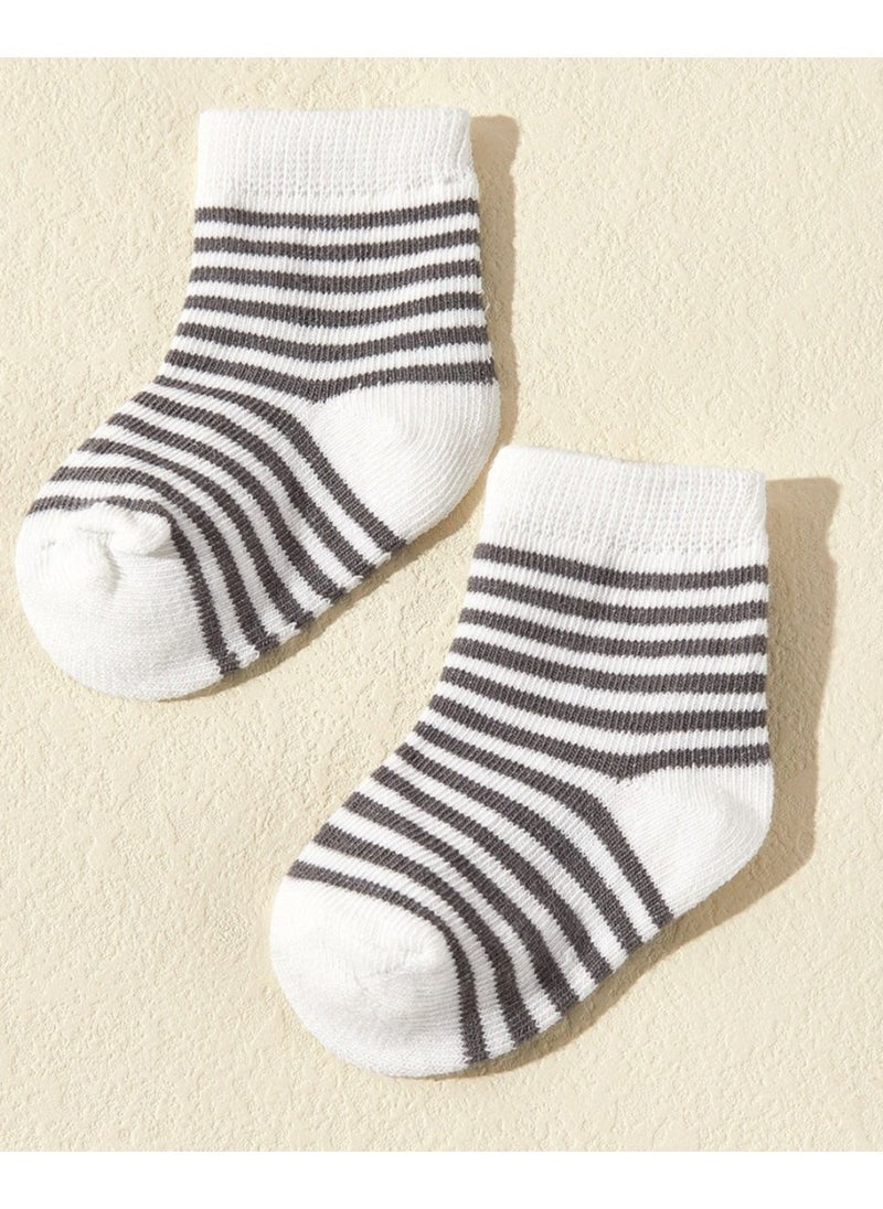 8 Pairs Of Infant And Toddler Four-Season Short Socks And Mid-Tube Socks - Image 4