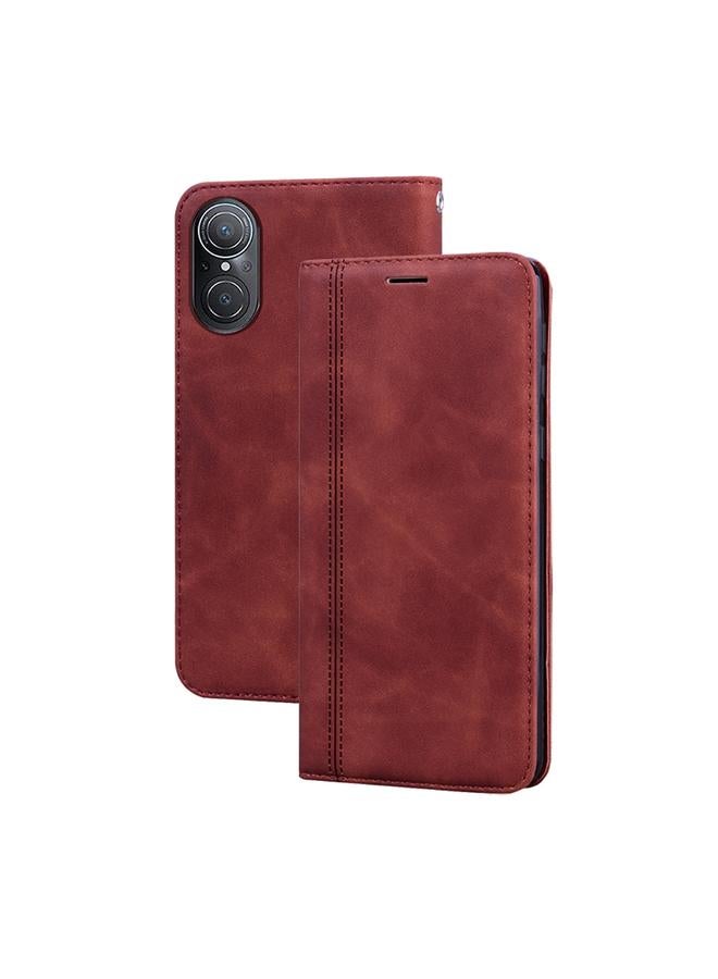 اس-توب جراب لهاتف Huawei nova 9 SE 4G/5G Frosted Business مغناطيسي أفقي قابل للطي من مادة البولي يوريثان - Image 1
