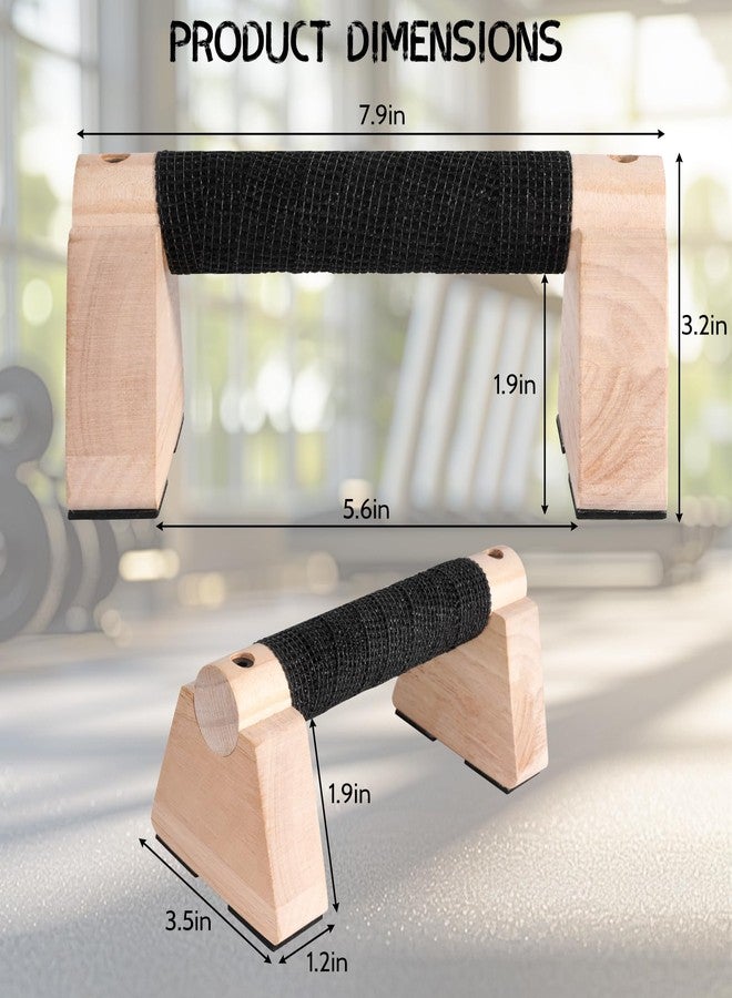Buhobha Wooden Parallettes Bars - 30CM Calisthenics Equipment for Handstand Training, Push Up Bars & Strength Training,Oak Wood Parallel Bar, Non-Slip Base for Handstand Blocks, Pushup Handles & Planks - Image 2