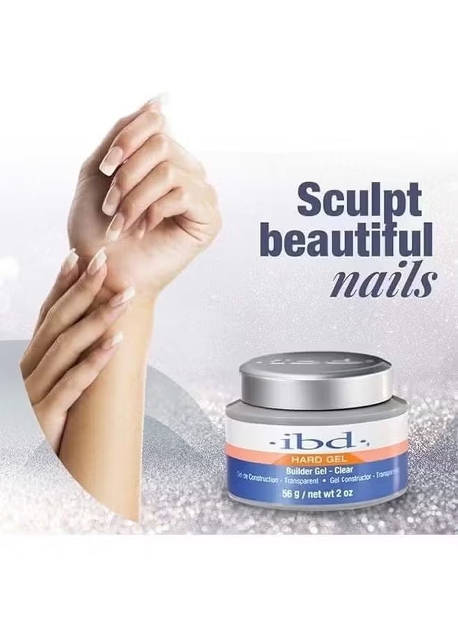 IBD LED/UV Gels Builder Gel Clear, 2 oz, Nail Model Glue Extension Glue Nail Polish Glue Phototherapy Reinforcement Nail Glue Clear Gel Sticky Drill - Image 4