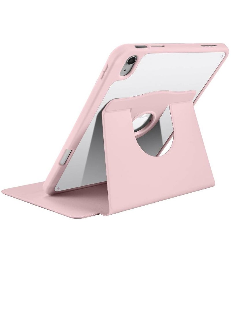 HYX - Tablet PC Case Compatible With iPad 10th Gen 10.9 Inch 2022, 360° Rotating Stand Smart Tablet Cover, Hard PC Back Shell Slim Case Hard Shell Folio Case Cover, Auto Sleep/Wake Tablet Case Cover Pink - Image 1