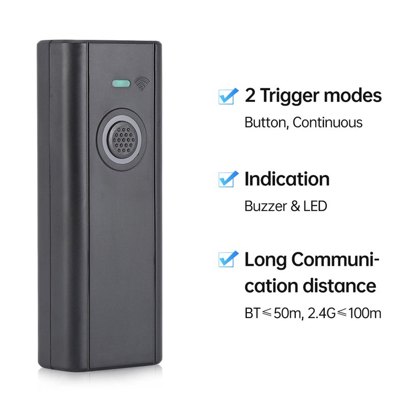 1D/2D Barcode Scanner 2.4G Wireless/BT/USB Wired Connection Mini Barcode Reader Support Screen and Paper Codes Plug&Play Compatible with Window/Linux/Mac System for Library Book Inventory - Image 3