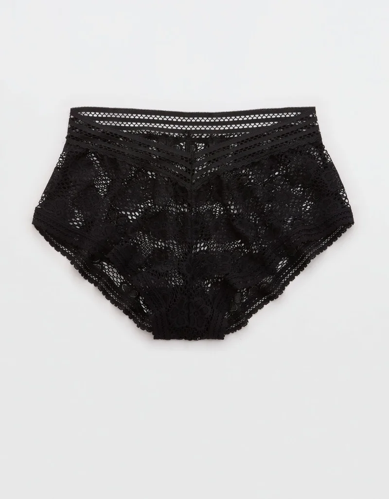 Aerie Aerie Show Off Beach Crochet Lace Thong Underwear