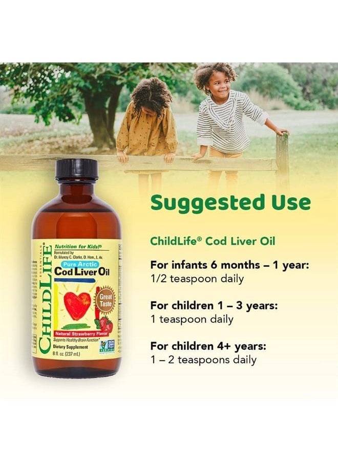 CHILDLIFE ESSENTIALS Child Life Cod Liver Oil, Glass Bottle, 8-Ounce  - Image 2