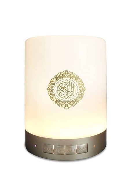 AMGREENQuran Speaker Touch Lamp 4 in 1 Bluetooth Speaker with 7 Colors LED Light Quran Recitations and Song FM Broadcast Remote & Touch Control Quran Speaker Lamp