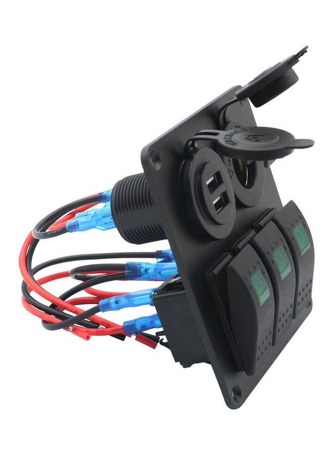 NIBEMINENT 3-Gang Waterproof Marine Boat Rocker Switch Panel - Image 3