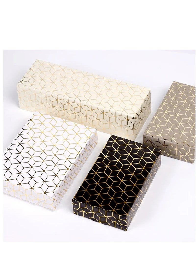 6 Sheets Luxury Ramadan Eid Gift Packaging Paper Black Gold Stamping Delicate Gift Wrapping Paper Geometric Business Men's Gift Paper 50×70cm - Image 2