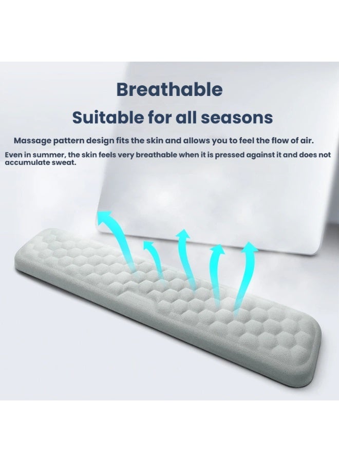 مريح قرص العسل لوحة المفاتيح المعصم الراحة قسط رغوة الذاكرة تنفس وعدم الانزلاق تخفيف آلام المعصم وتعزيز الكتابة الراحة للاعبين والعاملين في المكاتب - Image 4