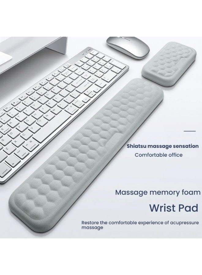 مريح قرص العسل لوحة المفاتيح المعصم الراحة قسط رغوة الذاكرة تنفس وعدم الانزلاق تخفيف آلام المعصم وتعزيز الكتابة الراحة للاعبين والعاملين في المكاتب - Image 1
