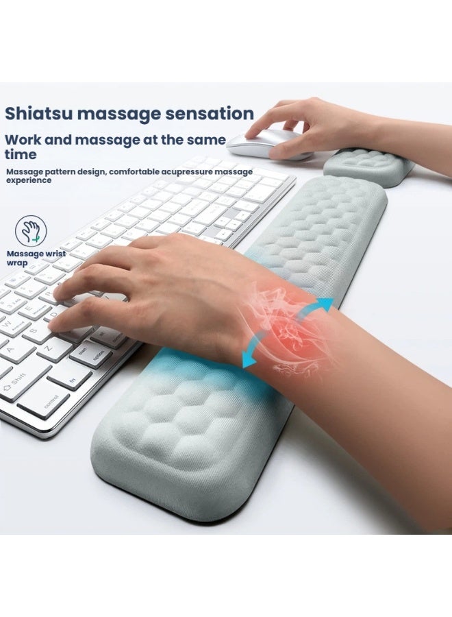 مريح قرص العسل لوحة المفاتيح المعصم الراحة قسط رغوة الذاكرة تنفس وعدم الانزلاق تخفيف آلام المعصم وتعزيز الكتابة الراحة للاعبين والعاملين في المكاتب - Image 2