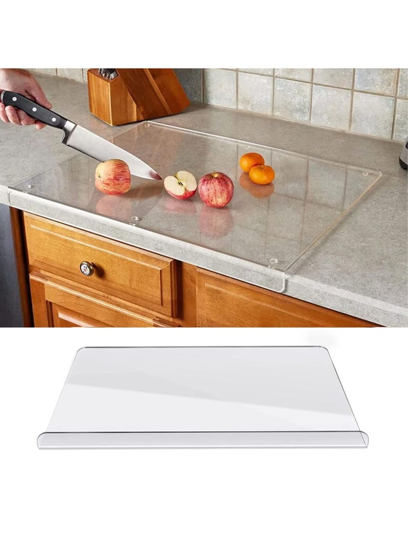 Excefore Acrylic Cutting Boards for Kitchen Counter,Clear, Anti-Slip, and Durable Cutting Board with Lip for Countertop Protection (18x14 in) - Image 1