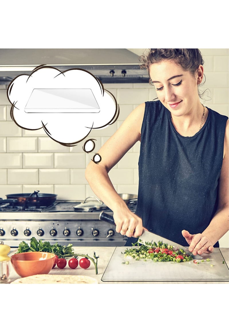 Excefore Acrylic Cutting Boards for Kitchen Counter,Clear, Anti-Slip, and Durable Cutting Board with Lip for Countertop Protection (18x14 in) - Image 5