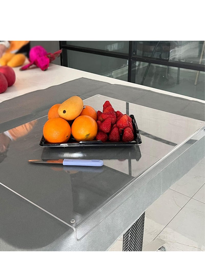 Excefore Acrylic Cutting Boards for Kitchen Counter,Clear, Anti-Slip, and Durable Cutting Board with Lip for Countertop Protection (18x14 in) - Image 4