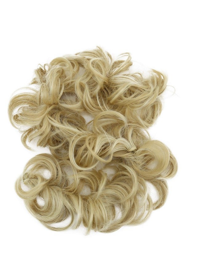 CAISHA Hairpiece Hair Wrap Heatresistant Synthetic Fibres Curly Messy Updo Light Blonde Mix Hw35 - Image 1