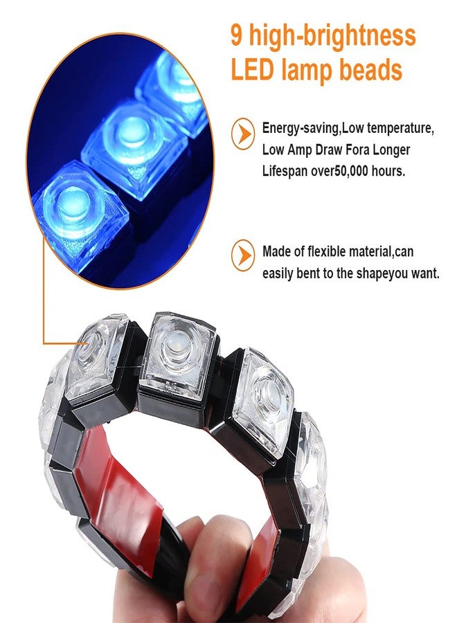 HIPOPY 2Pcs 9 LED Daytime Running Strip Lights DRL Kit, Flexible Bright Spot Fog Lamp, High Power Clearance Light, Auto Accessories Universal Fit Many Cars (Red) - Image 3