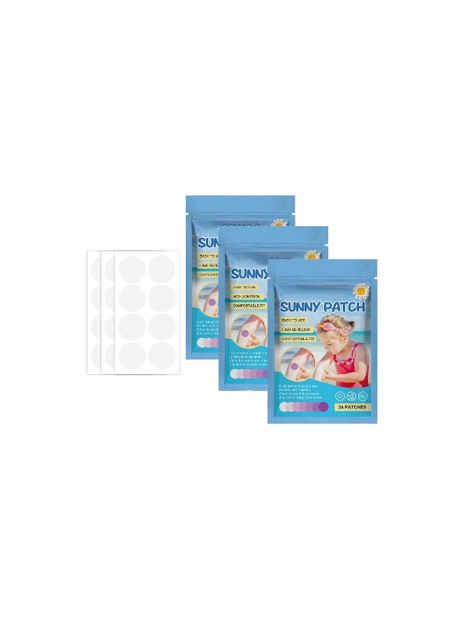 Generic UV Detection Stickers for Sunscreen Reapplication - Waterproof UV Patches for Body & Face, SPF Reminder Stickers for Kids & Adults (72PCS)  - Image 1