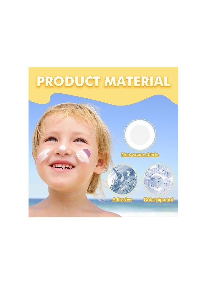 Generic UV Detection Stickers for Sunscreen Reapplication - Waterproof UV Patches for Body & Face, SPF Reminder Stickers for Kids & Adults (72PCS)  - Image 3