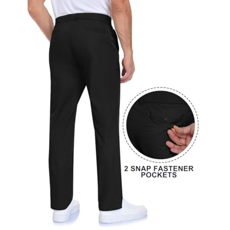 ZOOFLY Men's Stretch Quick Dry Lightweight Formal and Casual Pants Suitable for Office, Golf and Daily Use - Image 2