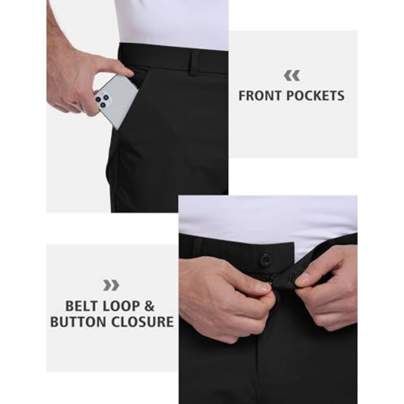 ZOOFLY Men's Stretch Quick Dry Lightweight Formal and Casual Pants Suitable for Office, Golf and Daily Use - Image 3