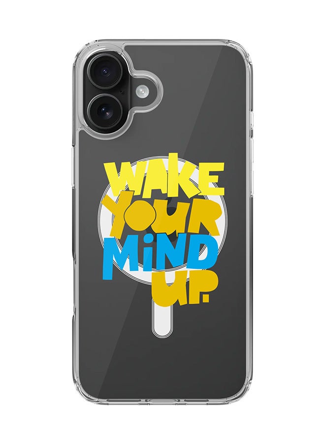 Stylizedd For iPhone 16 Plus Case [Compatible with MagSafe] Slim Magnetic cover Clear Phone Case - Wake your mind up - Image 1