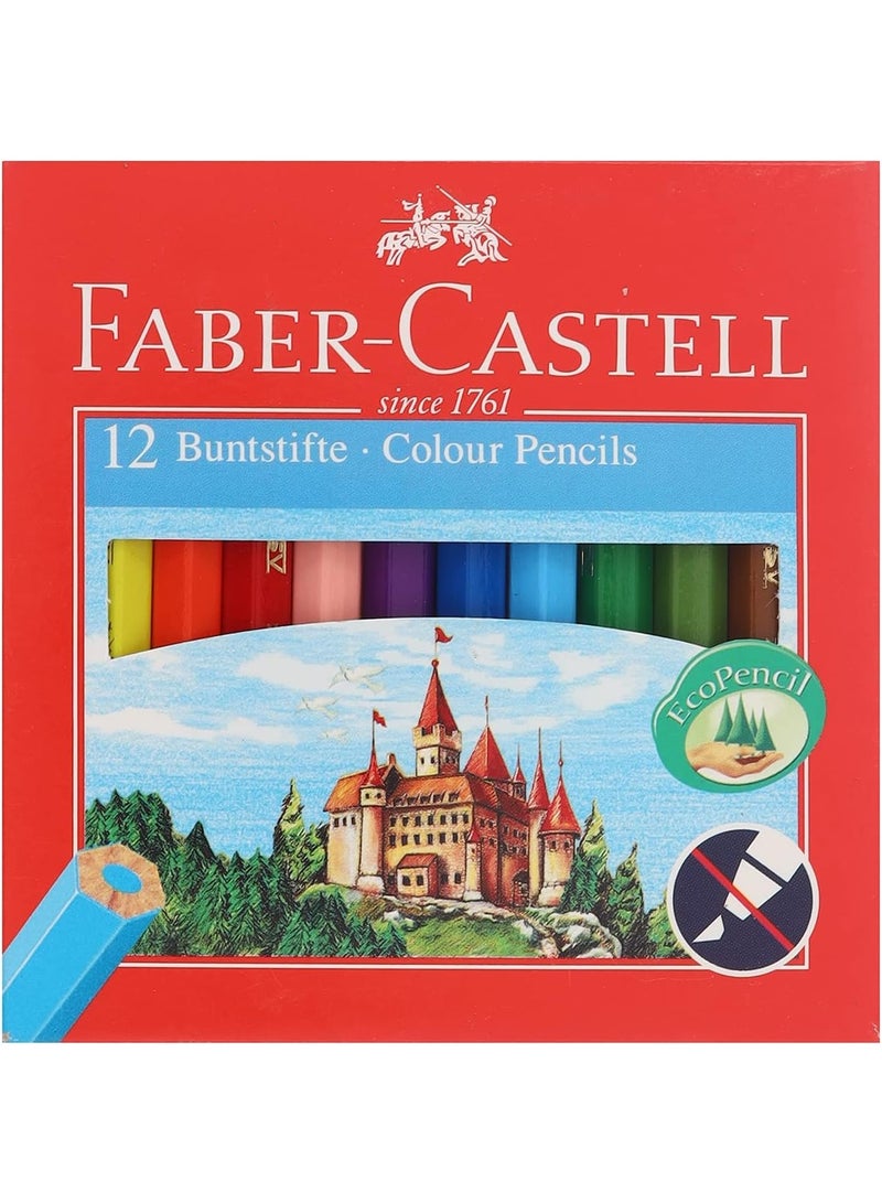Faber-Castell Hexagonal Colour Short Pencils Box Of 12 - No:5171 - Image 4