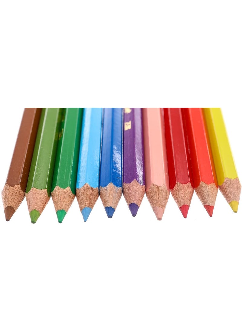 Faber-Castell Hexagonal Colour Short Pencils Box Of 12 - No:5171 - Image 3