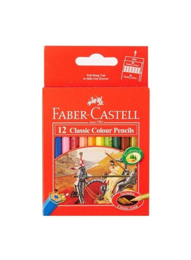 Faber-Castell Hexagonal Colour Short Pencils Box Of 12 - No:5171 - Image 1