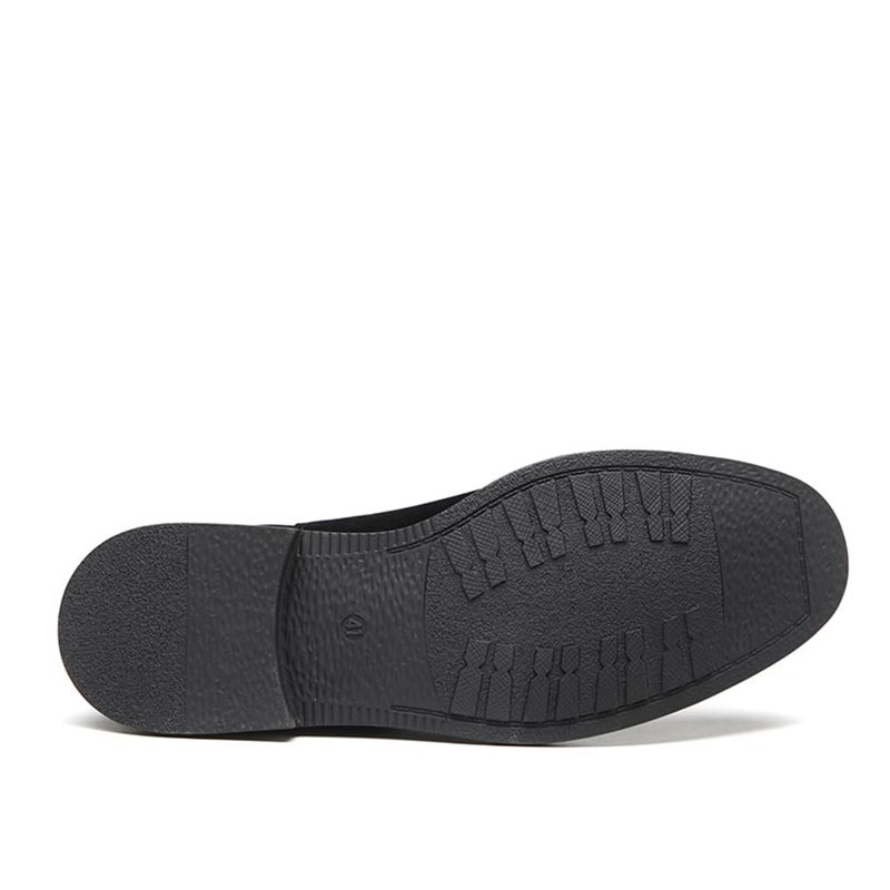 DECARSDZ Men's Chelsea Boots Casual Classic Comfy Slip-On Suede Chukka Mens Ankle Boot Black Size 10 - Image 4