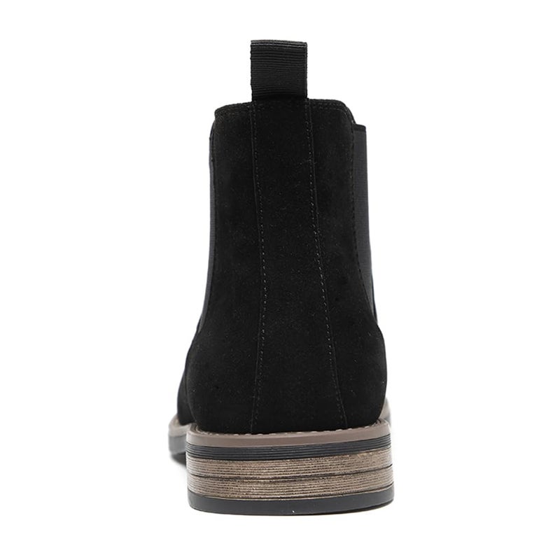 DECARSDZ Men's Chelsea Boots Casual Classic Comfy Slip-On Suede Chukka Mens Ankle Boot Black Size 10 - Image 5